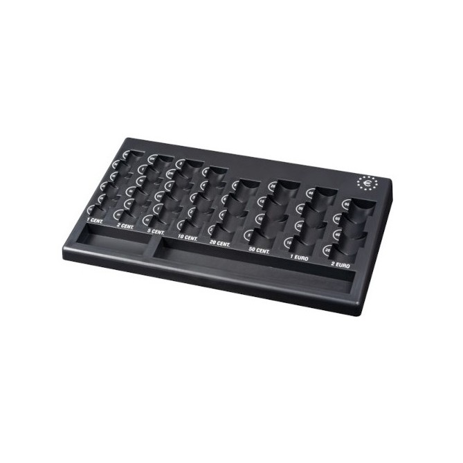 Vassoio Vaschetta Portamonete Euro Colore Nero - 315x185x30 mm 2