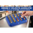 Vassoio Vaschetta Portamonete Euro Colore Blu - 255x20x30 mm 2