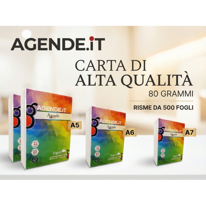4 Risme Carta A5 Per Fotocopie E Ricette 2.000 Fogli 80gr Bianca 14,8x21 - Carta Alta Qualità Per Fotocopie 7