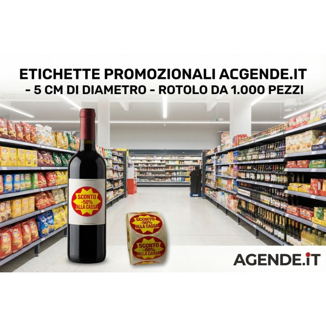 Etichette Adesive Offerta Speciale, Rosso e Giallo, 2.000 Etichette, 2 Rotoli, Adesivi Promozionali per Negozi 3