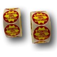 Etichette Adesive Sconto 50% alla Cassa, Rosso e Giallo, 2.000 Etichette, 2 Rotoli, Adesivi Promozionali per Negozi 4