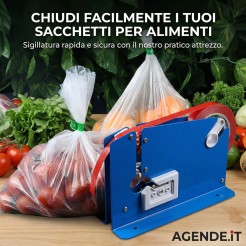 Nastro Adesivo per Sigillatrice Sacchetti, Rosso, 9mm x 66 Metri, Confezione da 5 Pezzi, Alta Qualità 1 2