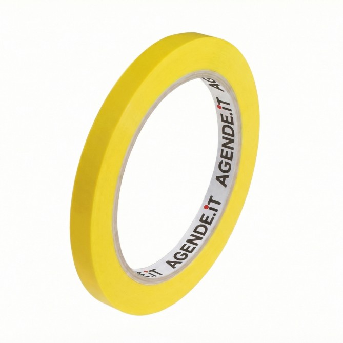 Nastro Adesivo per Sigillatrice Sacchetti, Giallo, 9mm x 66 Metri, Confezione da 5 Pezzi, Alta Qualità 1