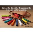 Ombrello Pieghevole a Scatto con Custodia, Manico in Plastica con Laccetto COLORI VIVACI 12
