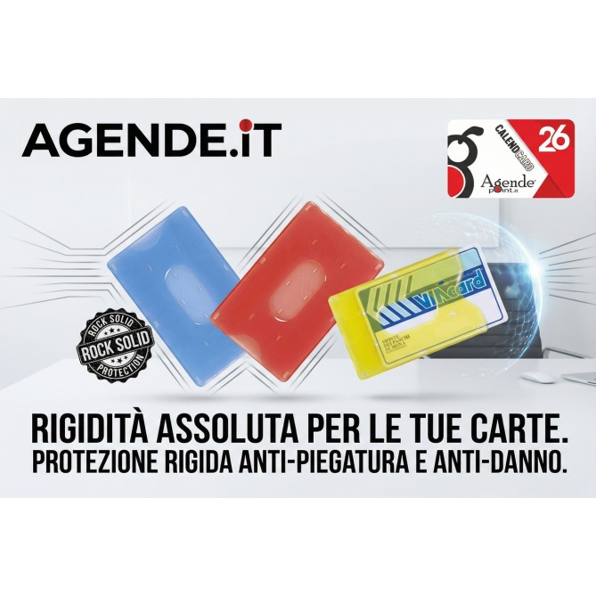 Porta Tessere in Plastica Rigida 9x6 cm - PZ 2, per Carte di Credito e Tessera Magnetica 11