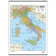 Carta Geografica Murale Italia, Bifacciale Fisica/Politica, 100x140 cm carta plastificata - Scala 1:1.100.000 3