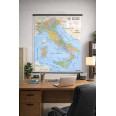 Carta Geografica Murale Italia, Bifacciale Fisica/Politica, 100x140 cm carta plastificata - Scala 1:1.100.000 5