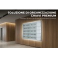 Bacheca Portachiavi Da 180 Posti Con Ante Scorrevoli In Vetro E Struttura Alluminio 90x120cm 4