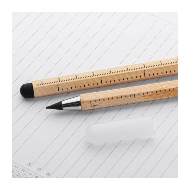 Matita Infinita con touch e righello, Set di 2 pezzi, Non Richiede Temperino, 14,8 cm 1