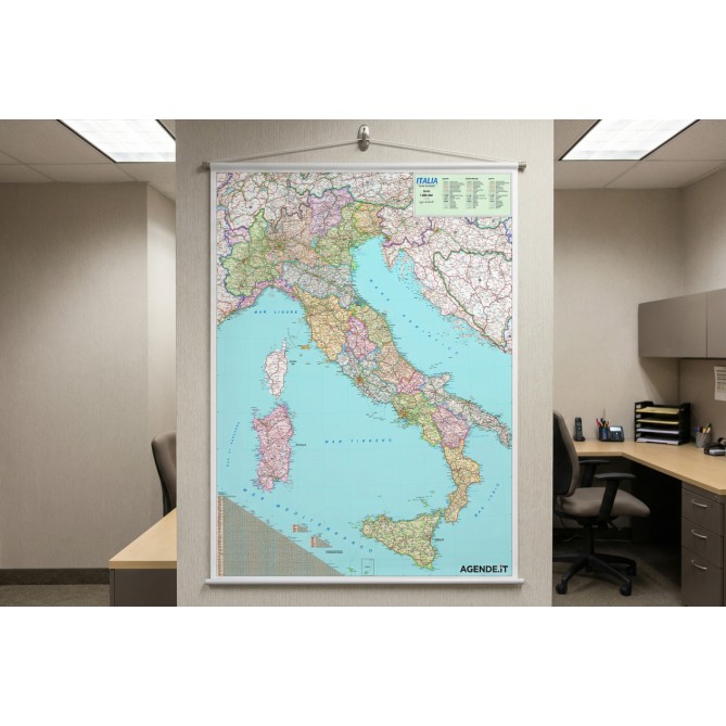 Carta Geografica Murale Italia Stradale 100x140 - SCALA 1:1.000.000 2