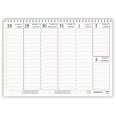 Planning Settimanale 2027 Spiralato, A4 21x30cm, 55 Fogli, Orario con Righe Bianche e Grigie 7