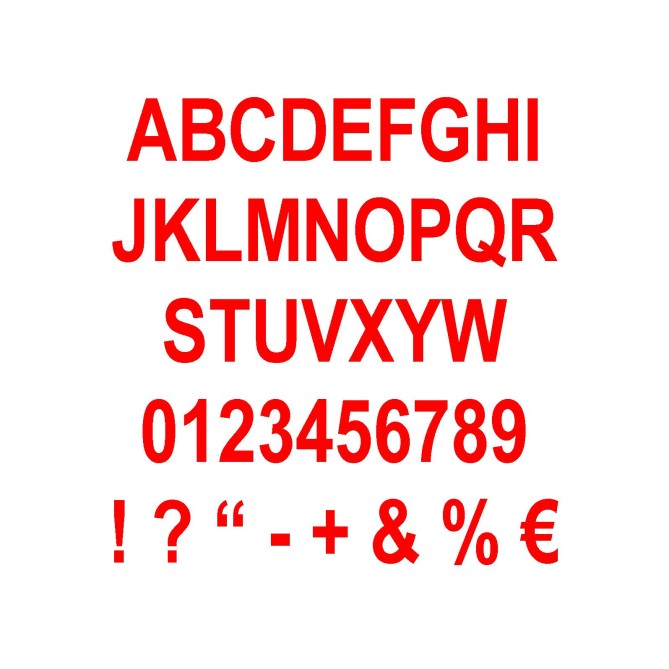 Lettere e Numeri Adesivi in Plastica Lucida CLASSIC ,20 cm Altezza, per Vetrine e Pareti, Resistenti Agenti Atmosferici, 5 Pez 9