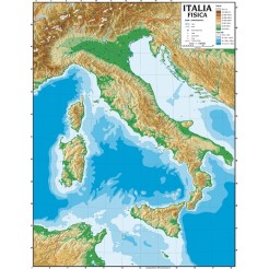 Carta Geografica Murale Italia VUOTA SCRIVIBILE e CANCELLABILE 100x140 Scolastica Bifacciale Fisica E Politica 4 2