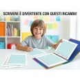 Ricambi Didattici Facilitati per Dislessia e Disgrafia, 4 MM, A4 con 4 Fori, 40 Fogli da 100gr RINFORZATI, 4a e 5a El 8