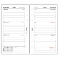 Ricambio Agenda Organizer Settimanale 2027, Bilingue, 9,5x17cm, 90gr, Bianco, 2 Pagine per Settimana 2