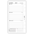 Ricambio Agenda Organizer Settimanale 2027, Bilingue, 9,5x17cm, 90gr, Bianco, 2 Pagine per Settimana 3