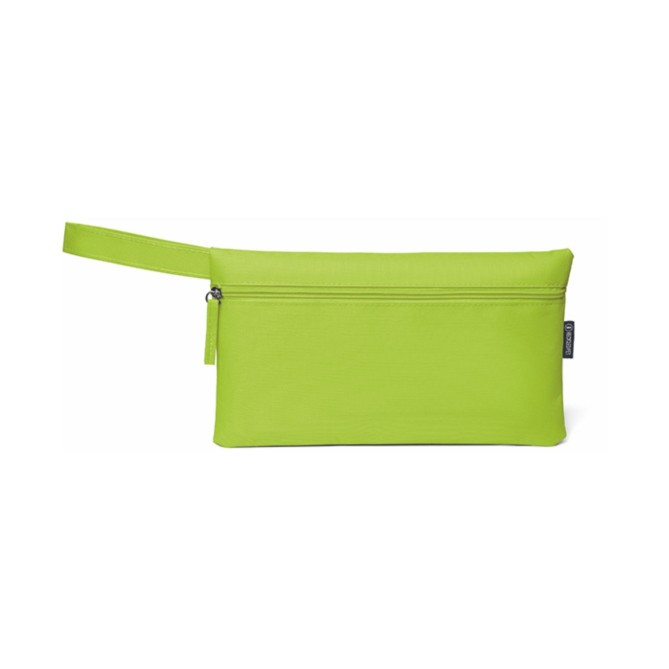 Borsetta pochette in tessuto RPET 600D - con cerniera e manico - cm 46 x 43 x 21 - 13