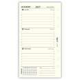 Ricambio Agenda Organizer Settimanale 2027, Bilingue, 9,5x17cm, 90gr, Avorio, 2 Pagine per Settimana 3