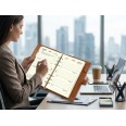 Ricambio Agenda Organizer Settimanale 2027, Bilingue, 9,5x17cm, 90gr, Avorio, 2 Pagine per Settimana 5