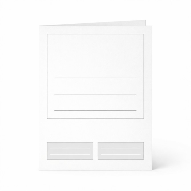 Cartelle Portadocumenti in Cartoncino Semilucido, Bianco, 350 gr, 22,5 x 32 cm, senza Lembi, 25 Pezzi 4