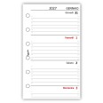 Ricambio Agenda Organizer Settimanale 2027, 7x12cm, 90gr, Bianco 3