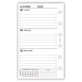 Ricambio Agenda Organizer Settimanale 2027, 7x12cm, 90gr, Bianco 4