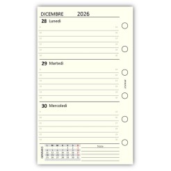 Ricambio Agenda Organizer Settimanale 2027, 7x12cm, 80gr, Avorio 1 2