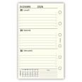 Ricambio Agenda Organizer Settimanale 2027, 7x12cm, 80gr, Avorio 2