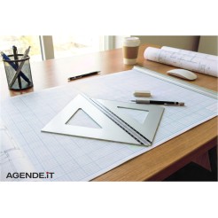 Set Di 2 Squadrette Professionali In Alluminio 25cm Coppia Squadre Disegno Alluminio Da 60° E 45° Gradi, 4 2
