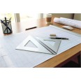 Set Di 2 Squadrette Professionali In Alluminio 35cm Coppia Squadre Disegno Alluminio Da 60° E 45° Gradi, 5