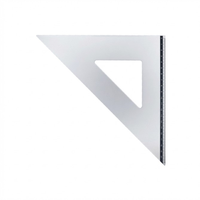 Set Di 2 Squadrette Professionali In Alluminio 31cm Coppia Squadre Disegno Alluminio Da 60° E 45° Gradi, 10