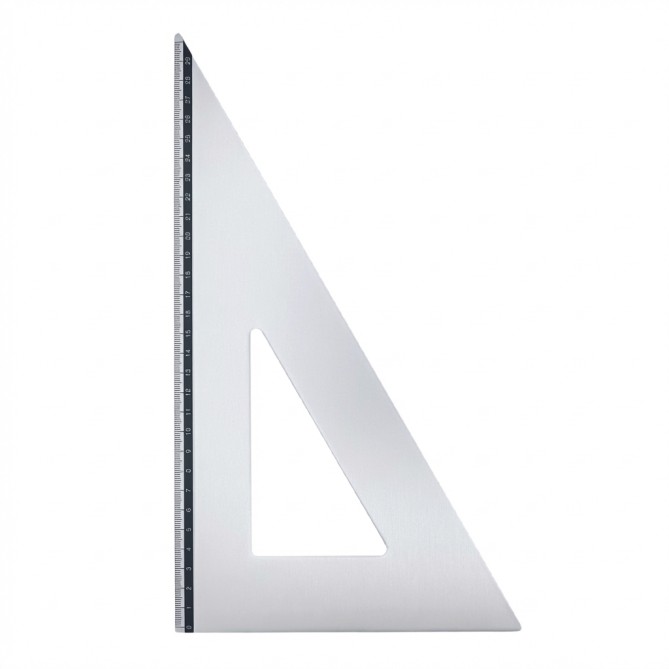 Set Di 2 Squadrette Professionali In Alluminio 31cm Coppia Squadre Disegno Alluminio Da 60° E 45° Gradi, 11