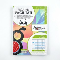 Ricambi Didattici Facilitati per Dislessia e Disgrafia, 4 MM, A4 con 4 Fori, 40 Fogli da 100gr RINFORZATI, 4a e 5a El 12