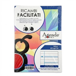 Ricambi Didattici Facilitati per Dislessia e Disgrafia, RIG. B, A4 con 4 Fori, 40 Fogli da 100gr RINFORZATI, 3a Elem. 10