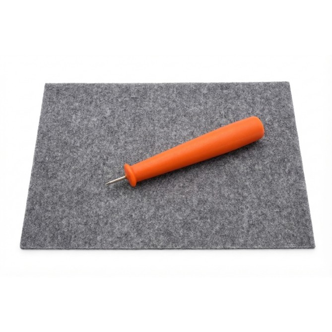 Set Punteruolo con Manico e Feltro Alta Densità 20x30 cm, Set per Sbalzo, Foratura e Spolvero 4