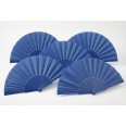 5 Pezzi - Ventaglio Con Stecche In Plastica E Tessuto In Poliestere 23cm 2