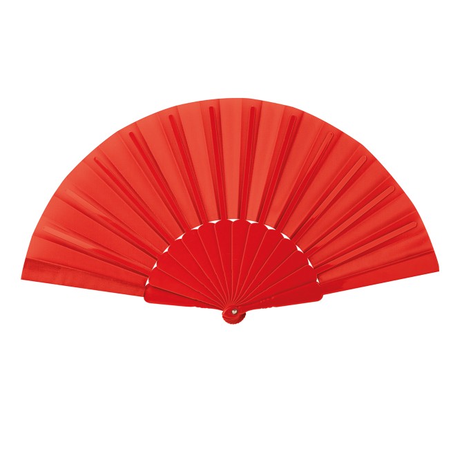 5 Pezzi - Ventaglio Con Stecche In Plastica E Tessuto In Poliestere 23cm 10