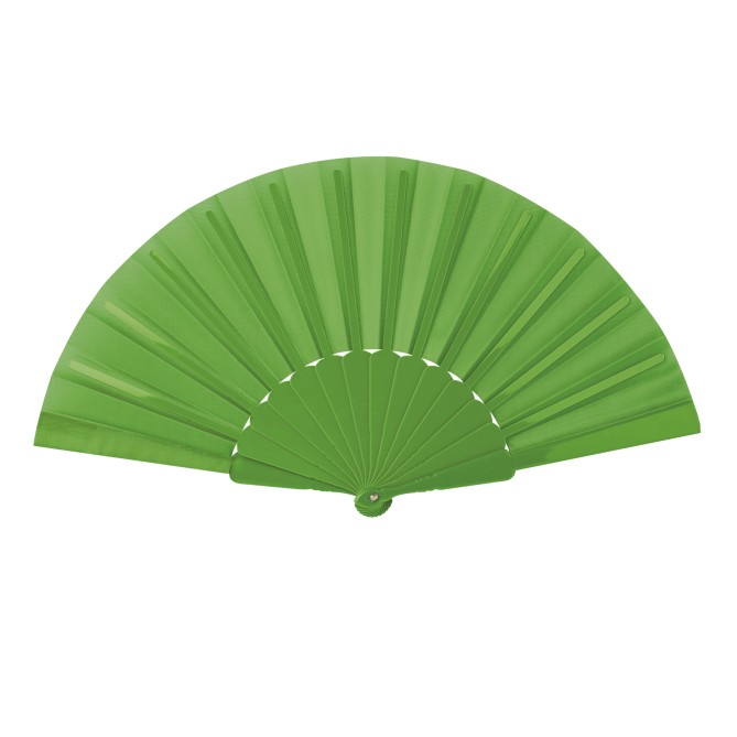 5 Pezzi - Ventaglio Con Stecche In Plastica E Tessuto In Poliestere 23cm 12