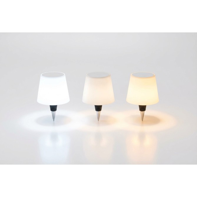 Tappo Per Bottiglie - forma di lampada con illuminazione a LED ricaricabile  cm 13x10,5x10,5 8