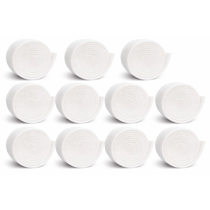 Cancellino in Feltro Rotondo Bianco per Lavagne, Diametro 8 cm, Altezza 3 cm, Cancella Gesso e Pennarello 2