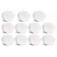 Cancellino in Feltro Rotondo Bianco per Lavagne, Diametro 8 cm, Altezza 3 cm, Cancella Gesso e Pennarello 2