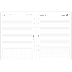 Agende Ricambio Giornaliero 2027 A5 15x21 cm, 6 Fori Universali, con Sezione DotGrid, Carta 80 g/m² 4