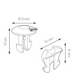 Set 2 pz - Portatarghe in Plastica posteriore e anteriore, 36x13 cm e 52x11 cm, Nero, con 12 Ganci di Fissaggio 2