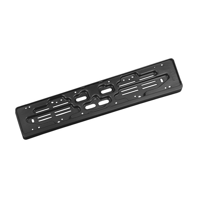 Set 2 pz - Portatarghe in Plastica posteriore e anteriore, 36x13 cm e 52x11 cm, Nero, con 12 Ganci di Fissaggio 3