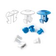 Set 2 pz - Portatarghe in Alluminio, Anteriore e Posteriore, 52x13 cm e 37x13 cm, Argento, con 12 Ganci di Fissaggio 1