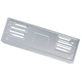 Set 2 pz - Portatarghe in Alluminio, Anteriore e Posteriore, 52x13 cm e 37x13 cm, Argento, con 12 Ganci di Fissaggio 4
