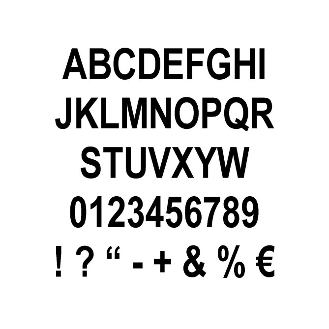 Lettere e Numeri Adesivi in Plastica Lucida CLASSIC,20 cm Altezza, per Vetrine e Pareti, Resistenti Agenti Atmosferici, 10 Pe 10