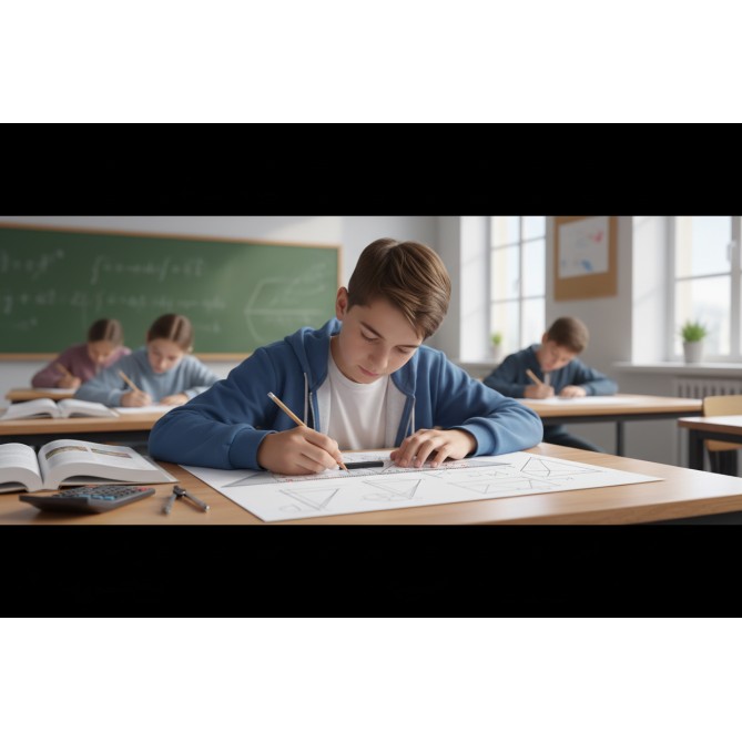 Squadretta Nautica Professionale A 2 Colori 28cm Per Carteggio E Scuola Nautica In Plex Con Manico 8
