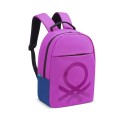Zaino Benetton Viola in Poliestere, 44x30x15 cm, Scomparto Porta PC, Passante Trolley, Spallacci Imbottiti 1