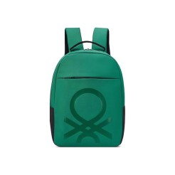 Zaino Benetton Verde in Poliestere, 44x30x15 cm, Scomparto Porta PC, Passante Trolley, Spallacci Imbottiti 1